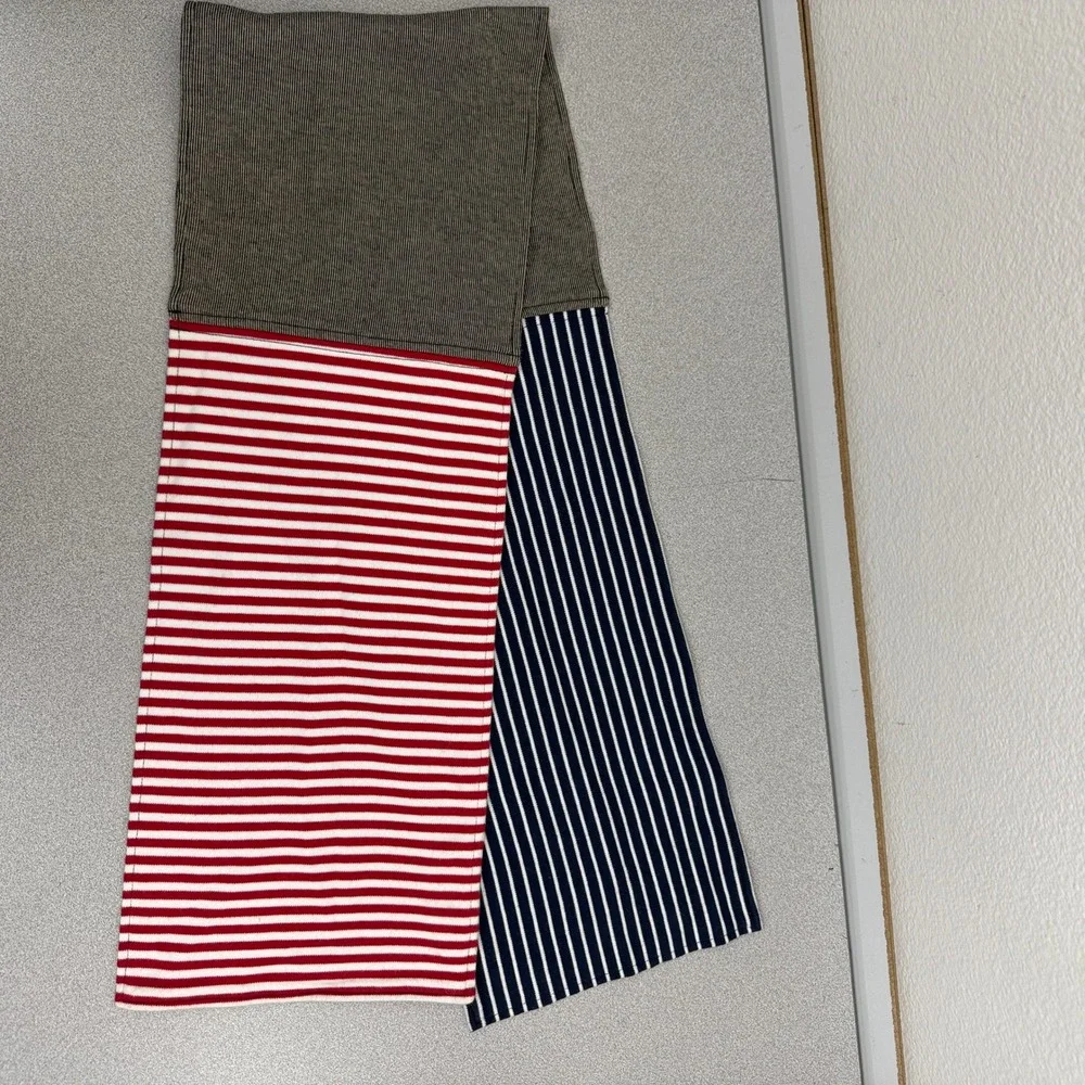 Design House Stockholm Scarf Unisex OS Multicolor Striped Ribbed Knit Colorblock